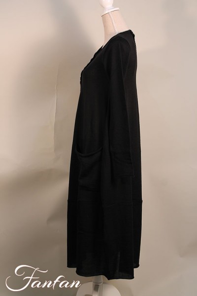 Nook Robe noire Taloma en maille