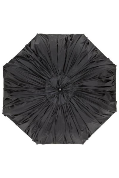 Jean Paul Gaultier Parapluie double plissé noir et ivoire