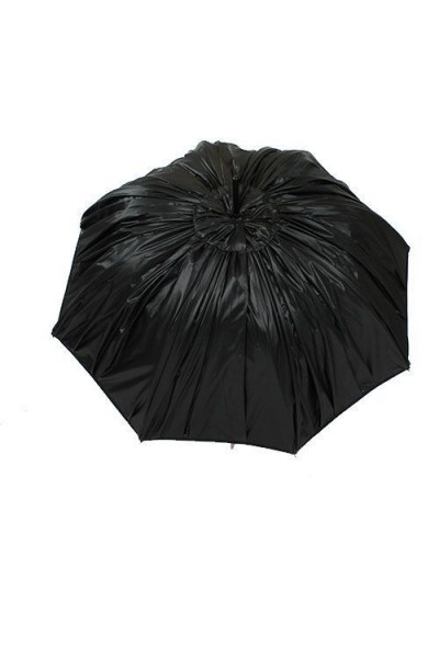 Jean Paul Gaultier Parapluie double plissé noir et ivoire