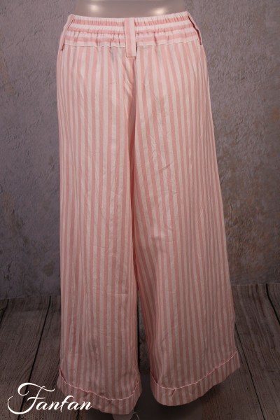 Les Filles d'Ailleurs Pantalon rayé rose P322