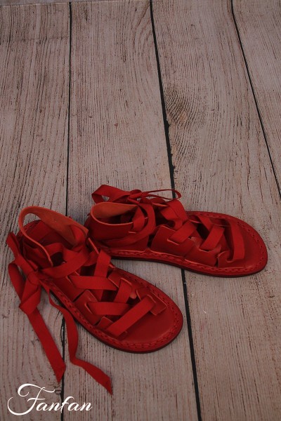 Trippen Sandales à lacets Folly Red