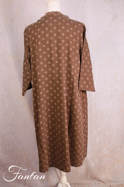 Grizas Robe taupe à pois 91565-S185