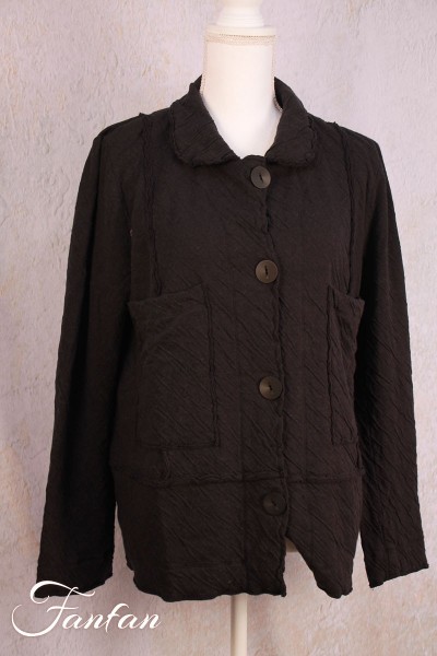 Grizas Veste coton et laine noire 71223-T52-17